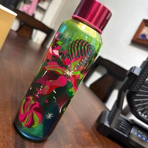 Starbucks Holiday Christmas 2023 Festive Glass Tumbler Water Bottle
